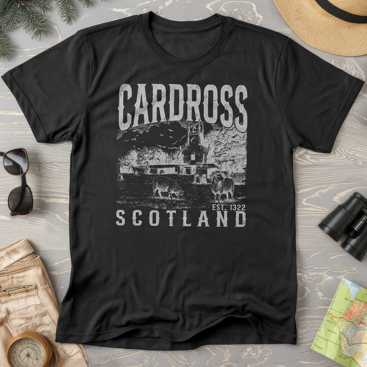 Cardross Scotland Sketch T-Shirt