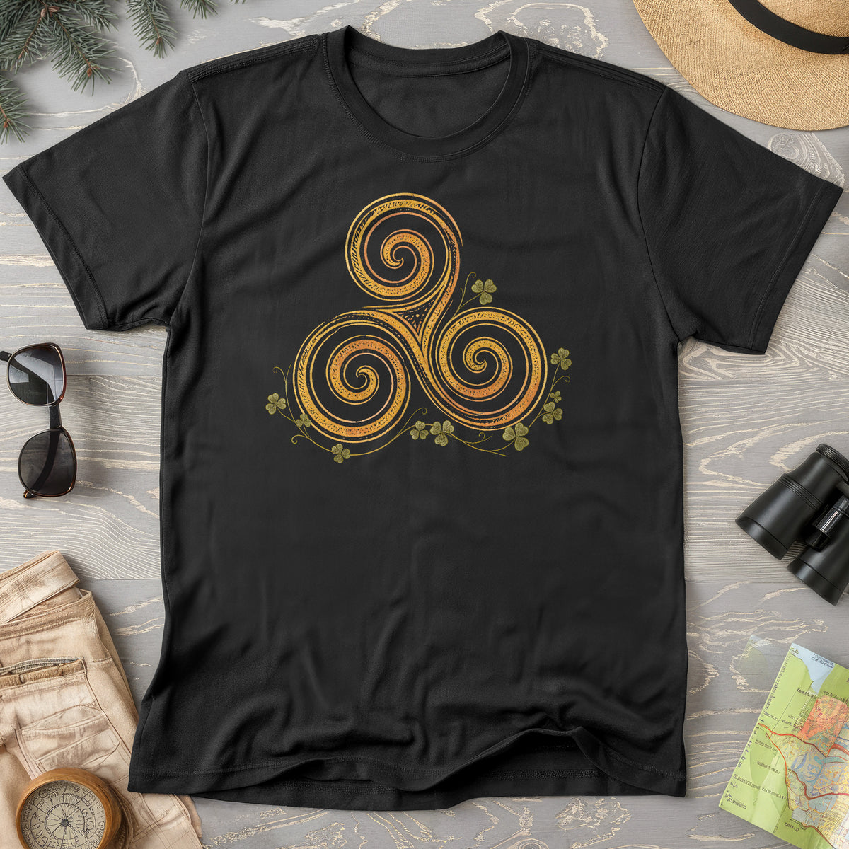 Irish Golden Triskele T-Shirt