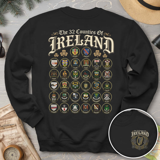 Ireland County Crests Front/Back Print Sweatshirt