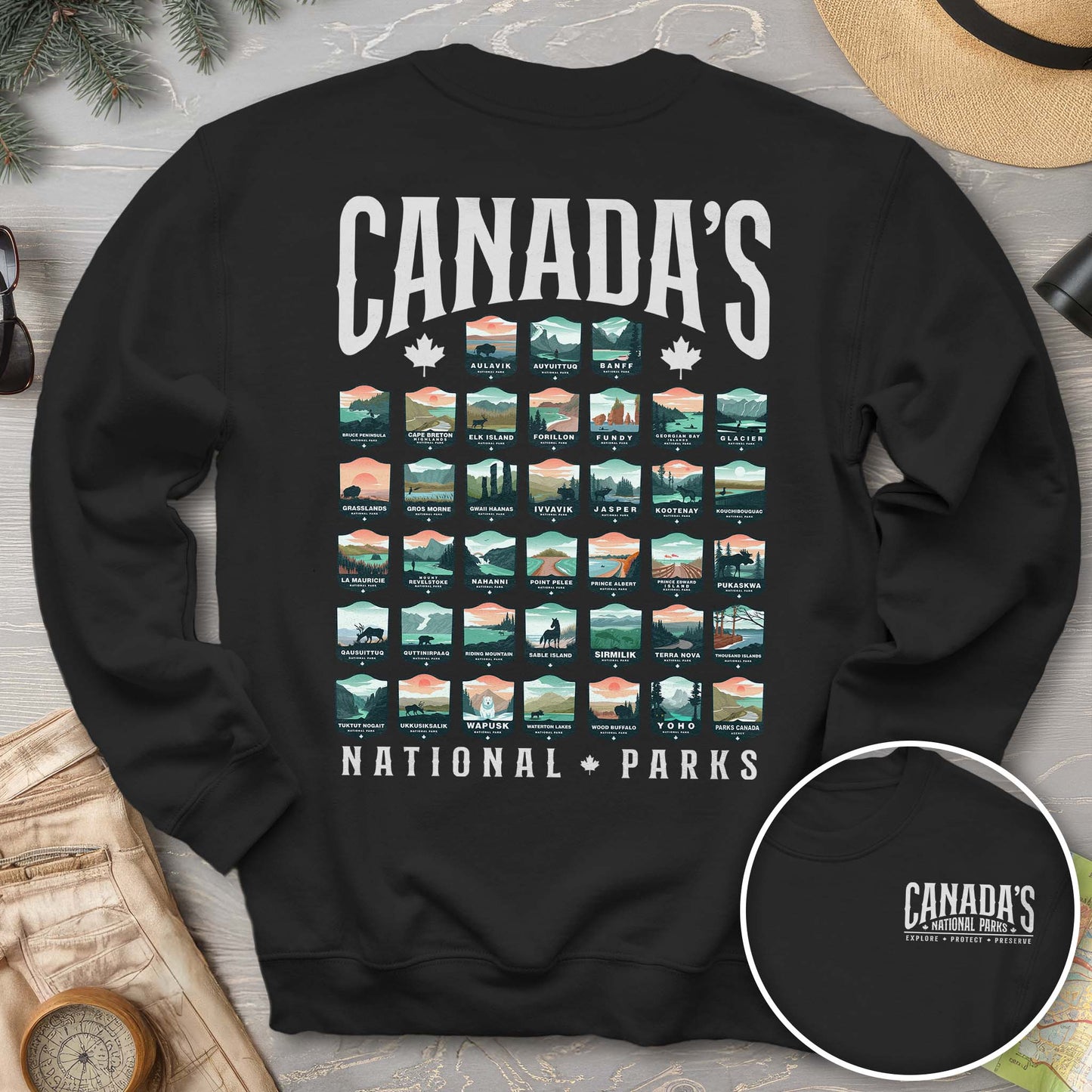 Canada's National Parks "Badges" Sweatshirt