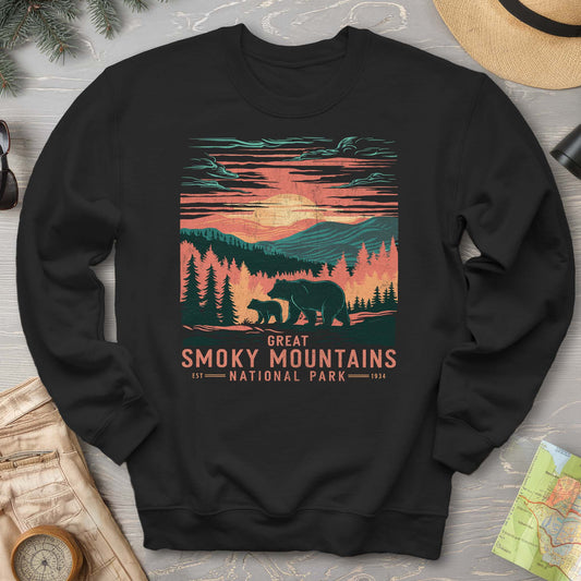 Great Smoky Mountains Sunset Bears Sweatshirt