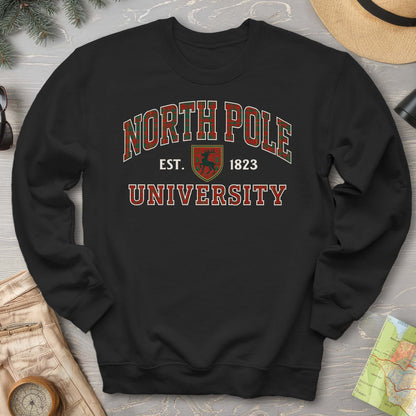 North Pole University Holiday Plaid Sweatshirt