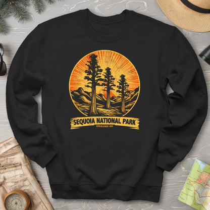 Sequoia 3 Trees Vintage Print Sweatshirt