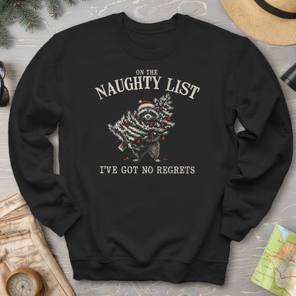 Naughty List Racoon Xmas Sweatshirt
