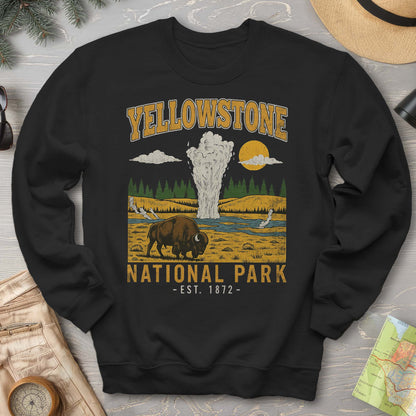 Yellowstone Old Faithful Buffalo Sweatshirt