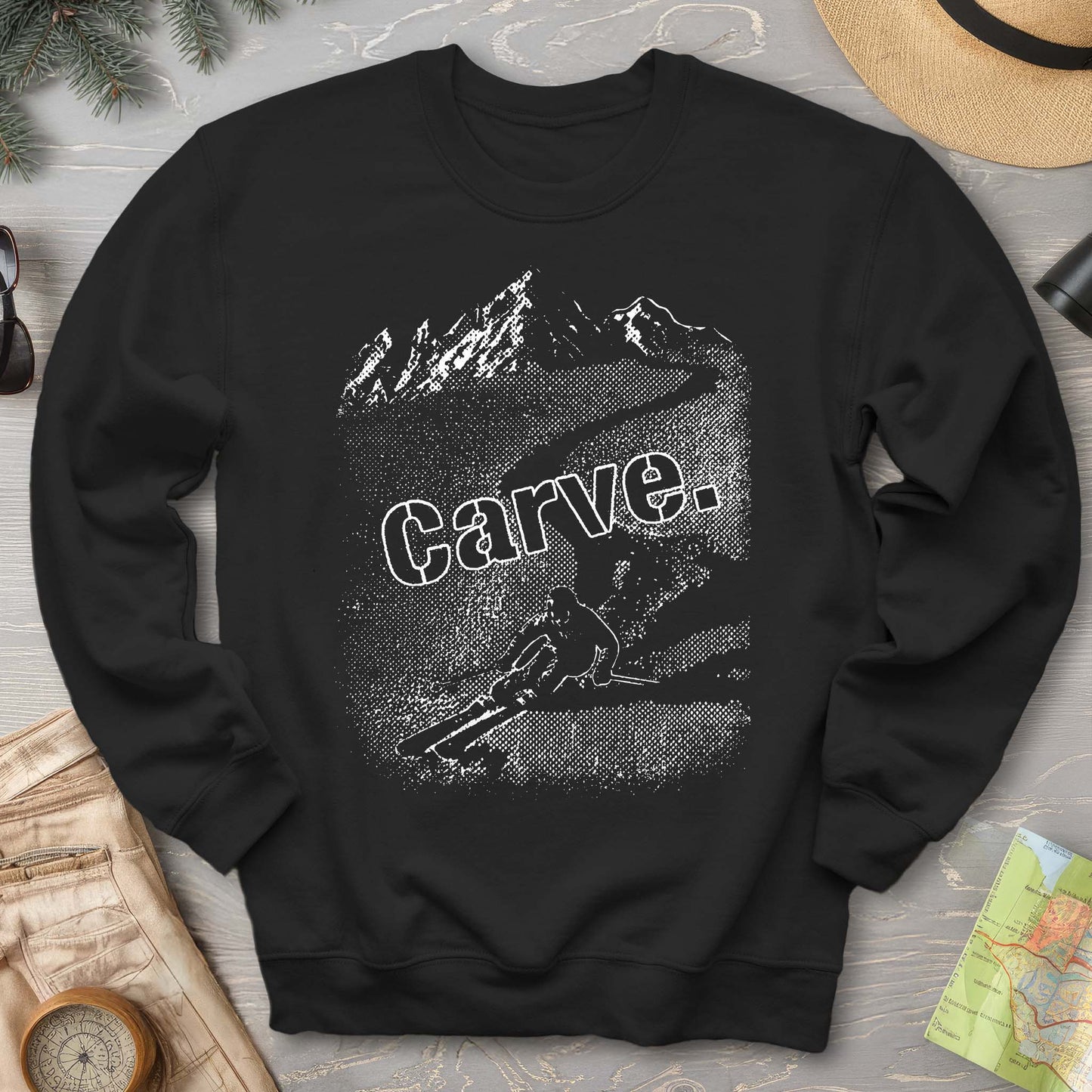 Carve Ski Print Sweatshirt