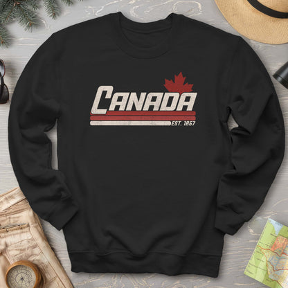 Canada Retro Stripe Sweatshirt