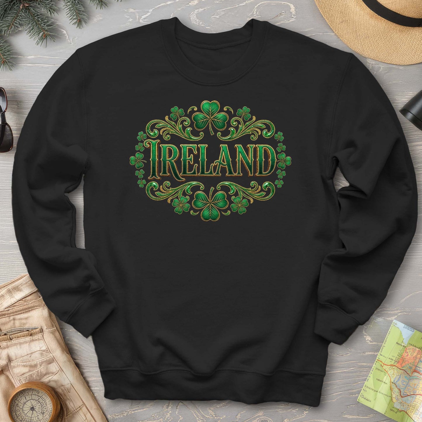 Ireland Shamrock Emblem Sweatshirt