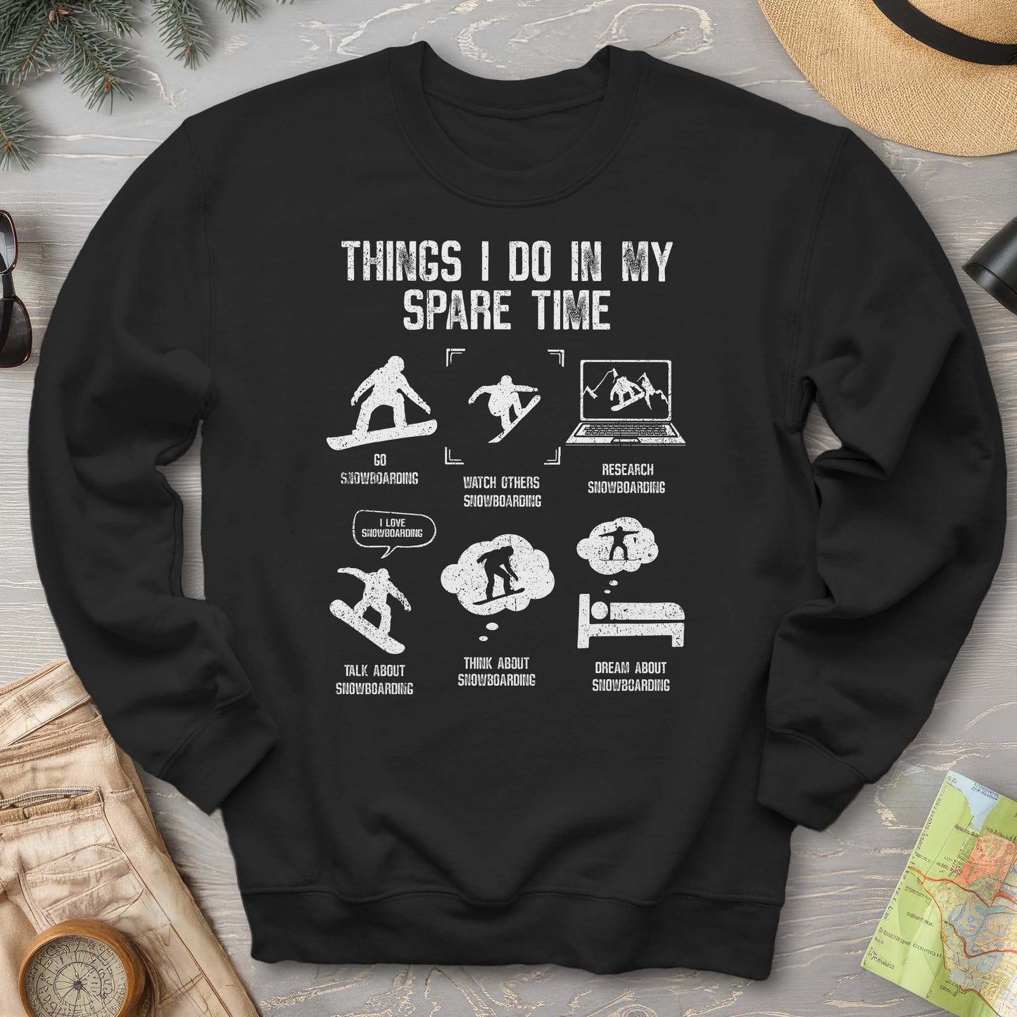 Spare Time Snowboard Sweatshirt