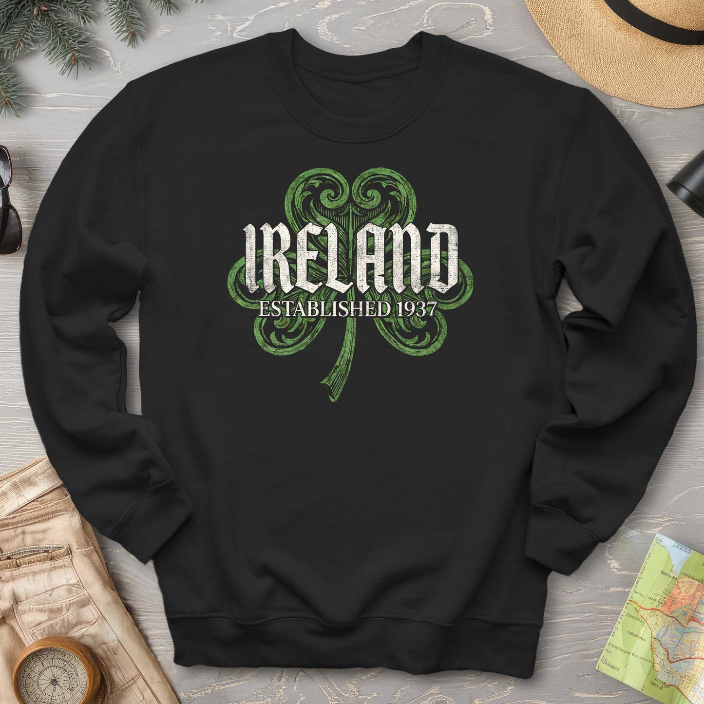 Ireland Gothic Shamrock Sweatshirt