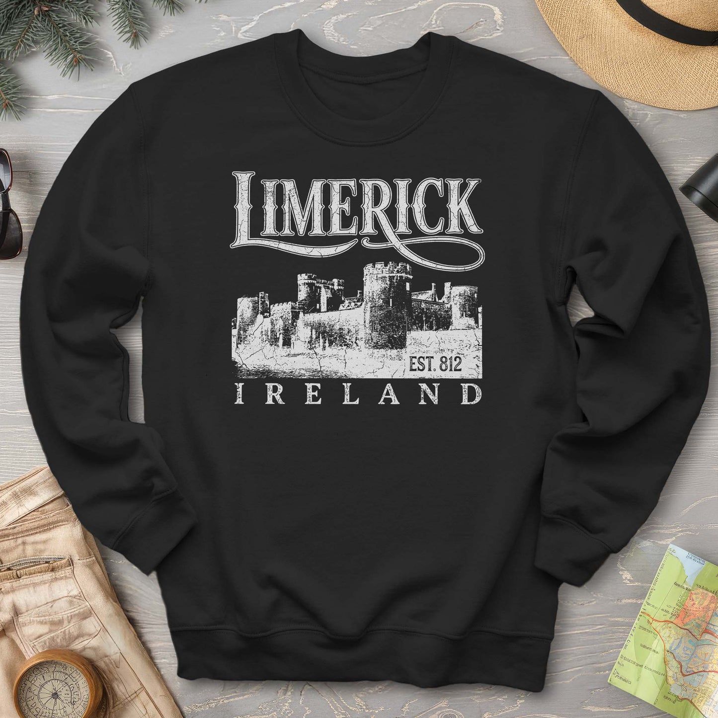Limerick Ireland Vintage Print Sweatshirt