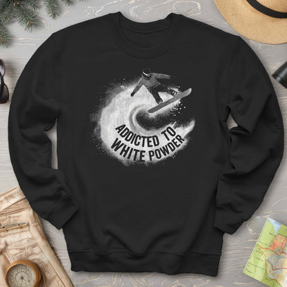 White Powder Snowboard Sweatshirt