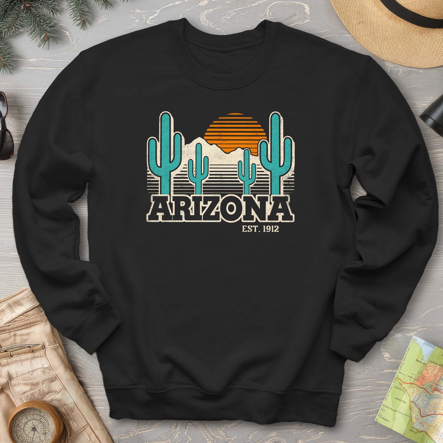 Arizona Retro Cactus Sweatshirt