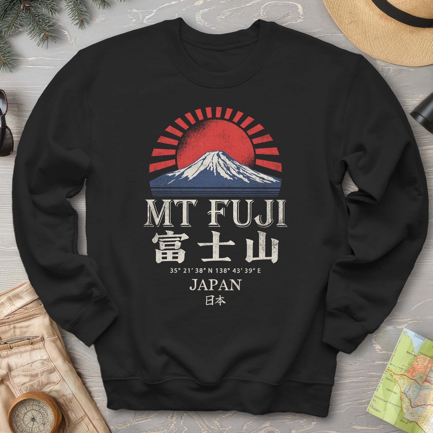 Mount Fuji Rising Sun Sweatshirt