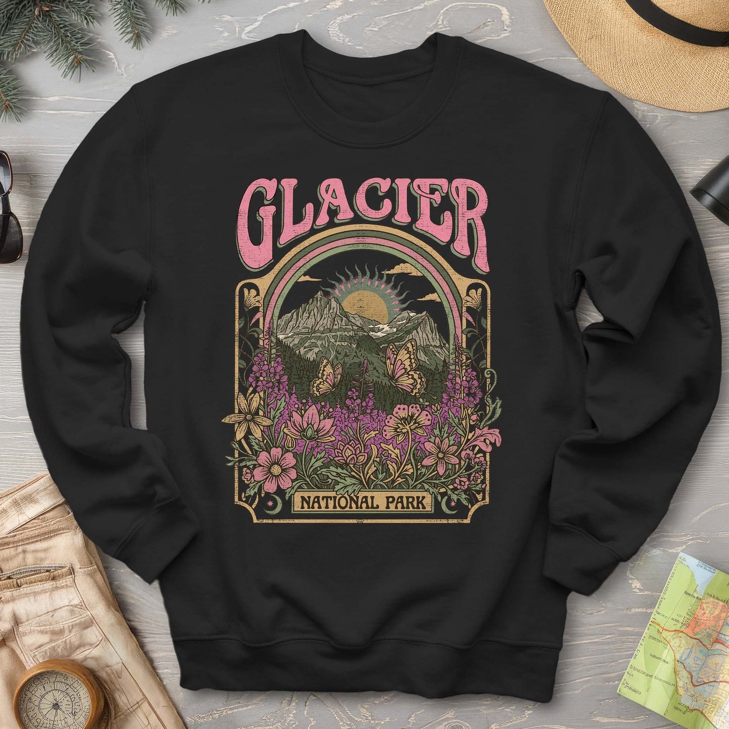 Glacier Butterfly Sweatshirt