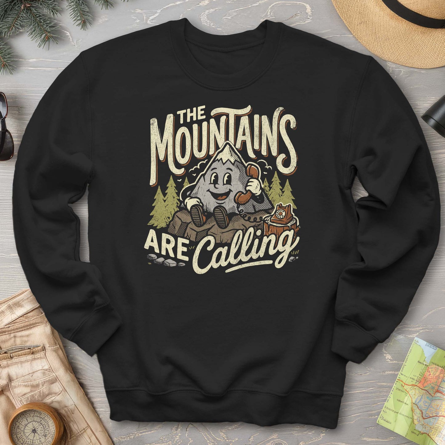 Mountains Calling Retro Sweatshirt
