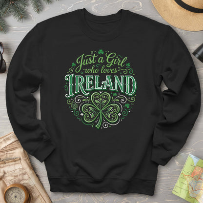 Just A Girl Shamrock Sweatshirt