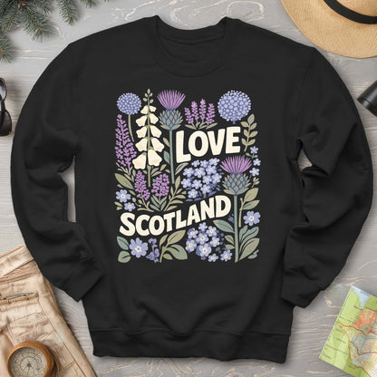 Love Scotland Flowers Sweatshirt