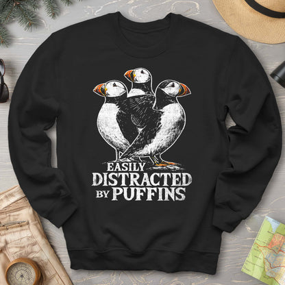 Easily Distracted By Puffins Sweatshirt