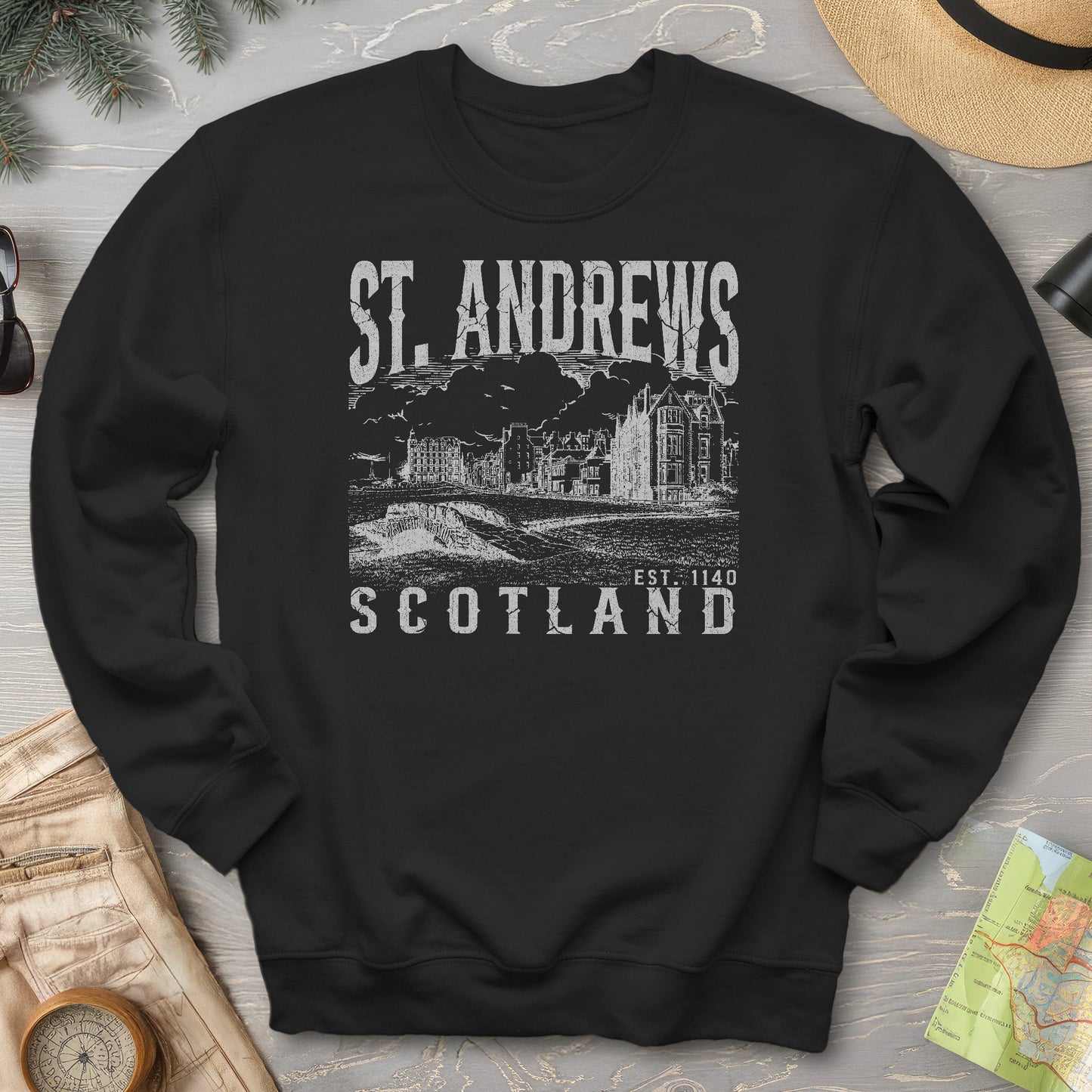 St. Andrews Scotland Sketch Sweatshirt