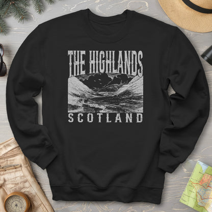 Highlands Scotland Sketch Sweatshirt