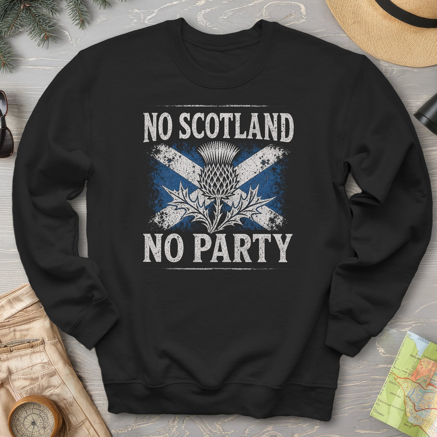 Scotland No Party Flag Sweatshirt