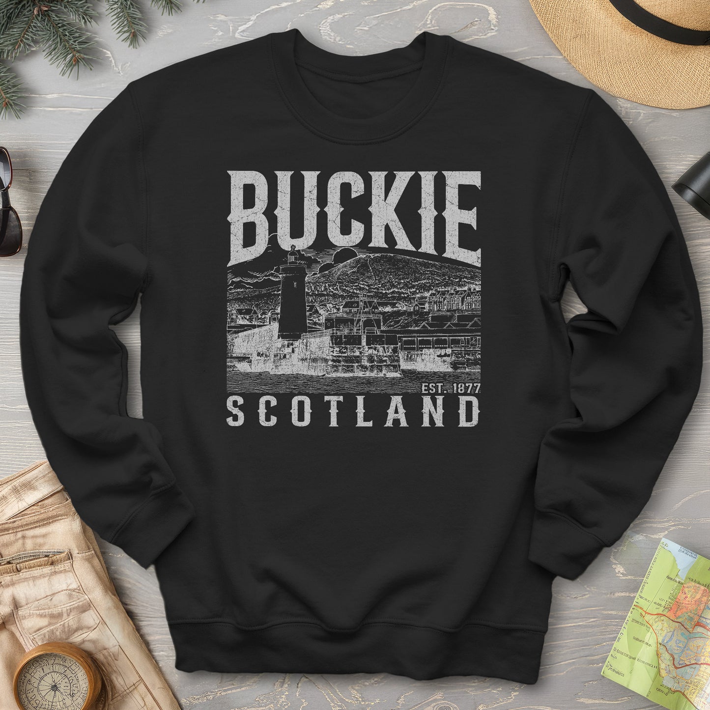 Buckie Scotland Sketch Sweatshirt