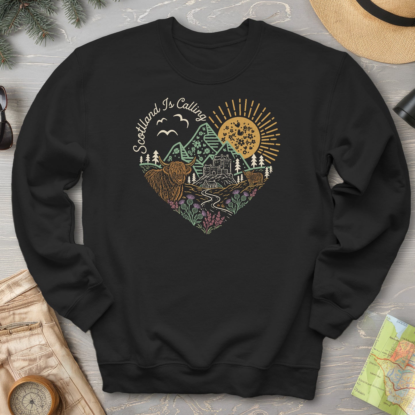 Scotland Is Calling Heart Sweatshirt