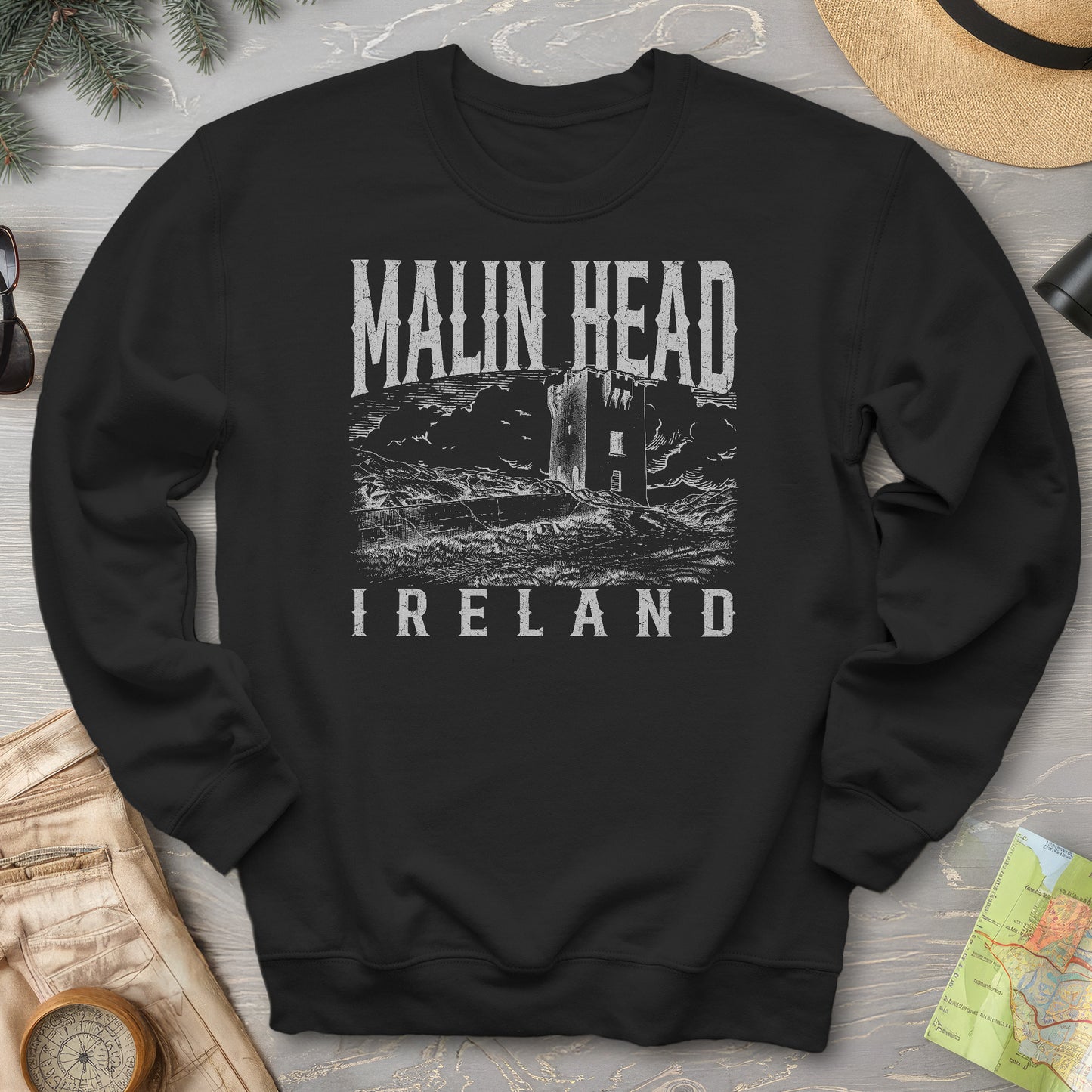 Malin Head Ireland Sketch Sweatshirt