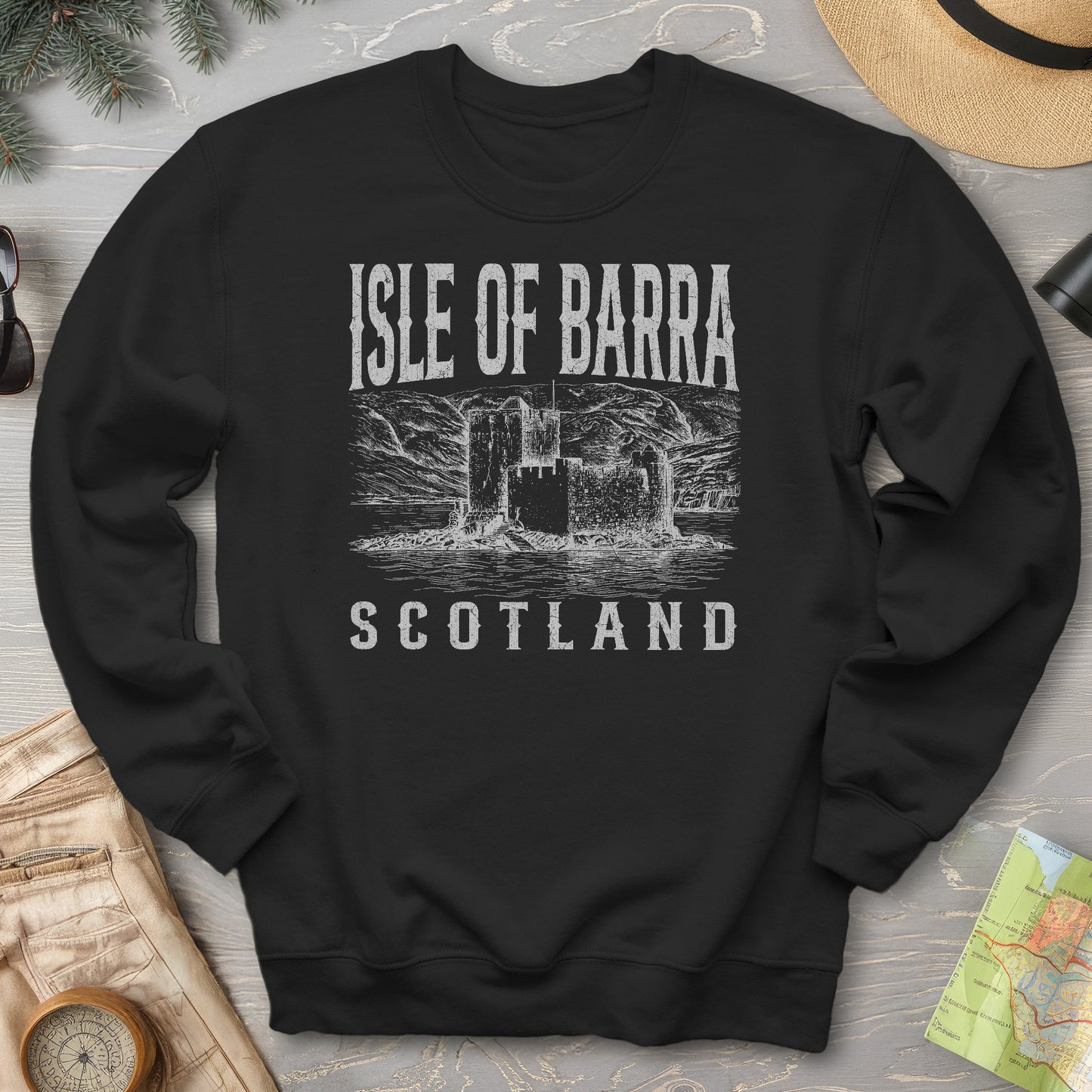 Isle of Barra Scotland Sketch Sweatshirt
