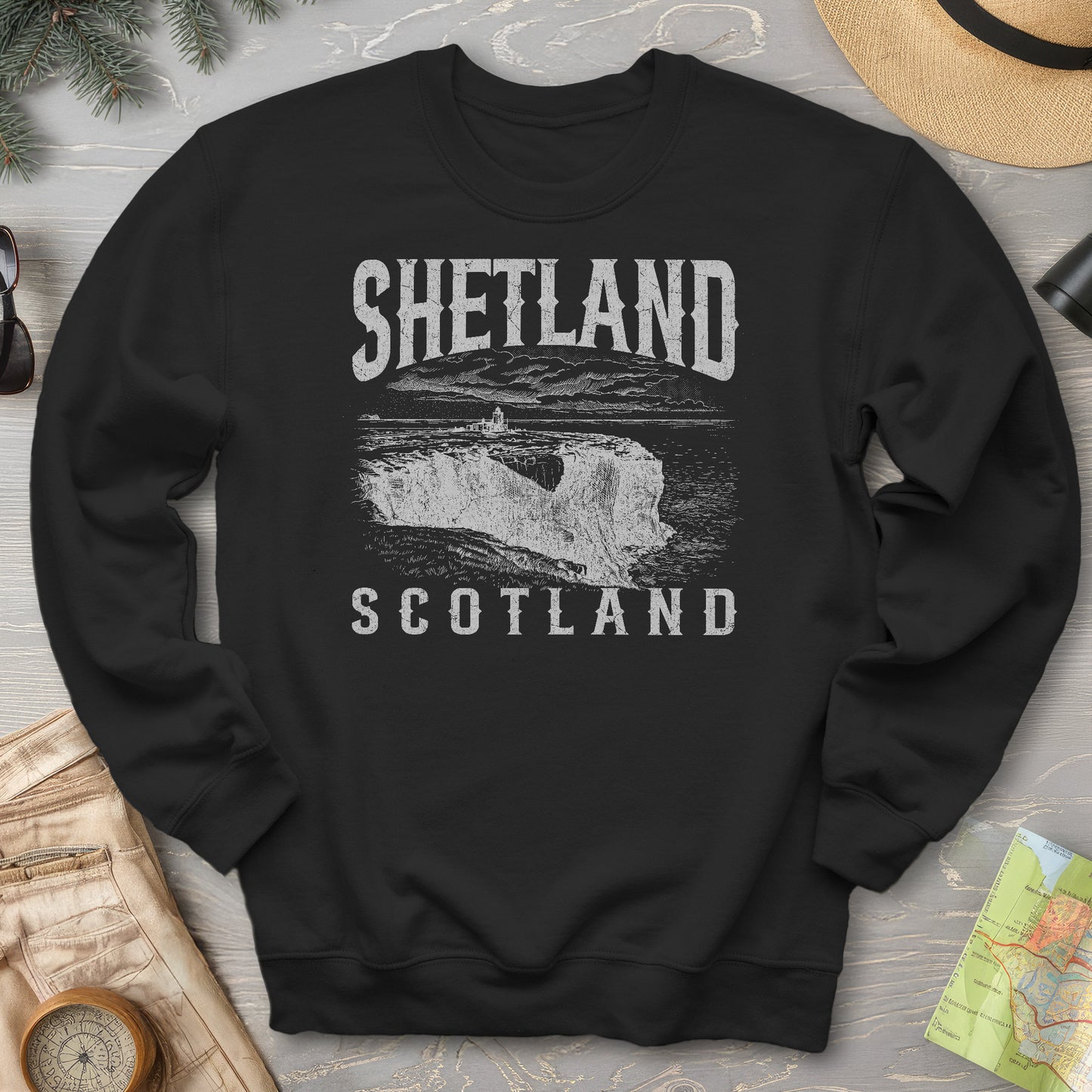 Shetland Scotland Sketch Sweatshirt