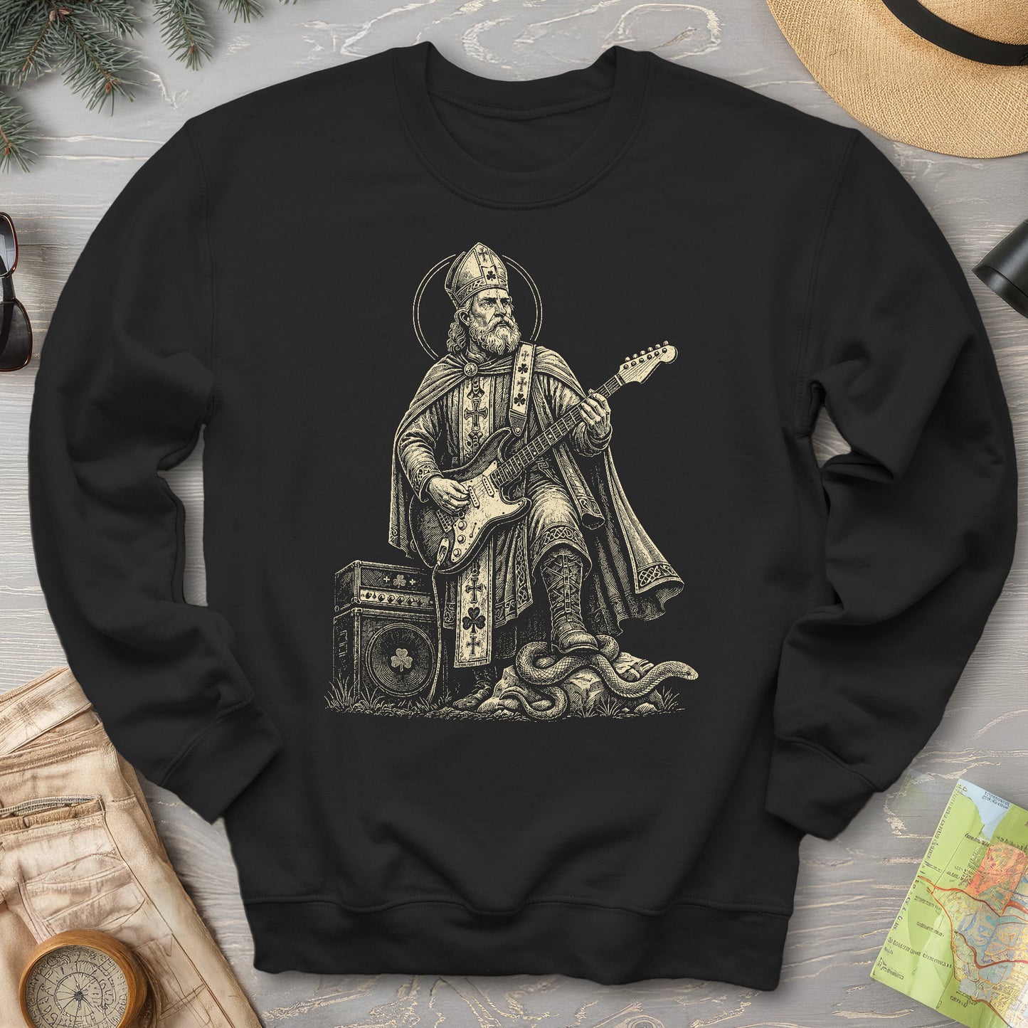 Saint Patrick Guitar Sweatshirt