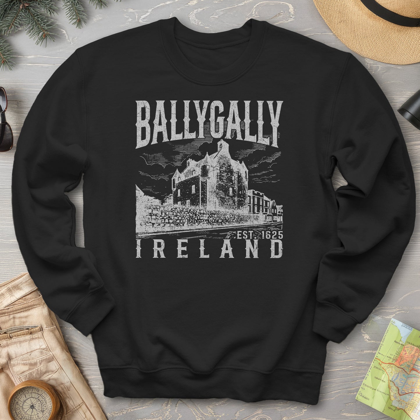 Ballygally Ireland Sketch Sweatshirt