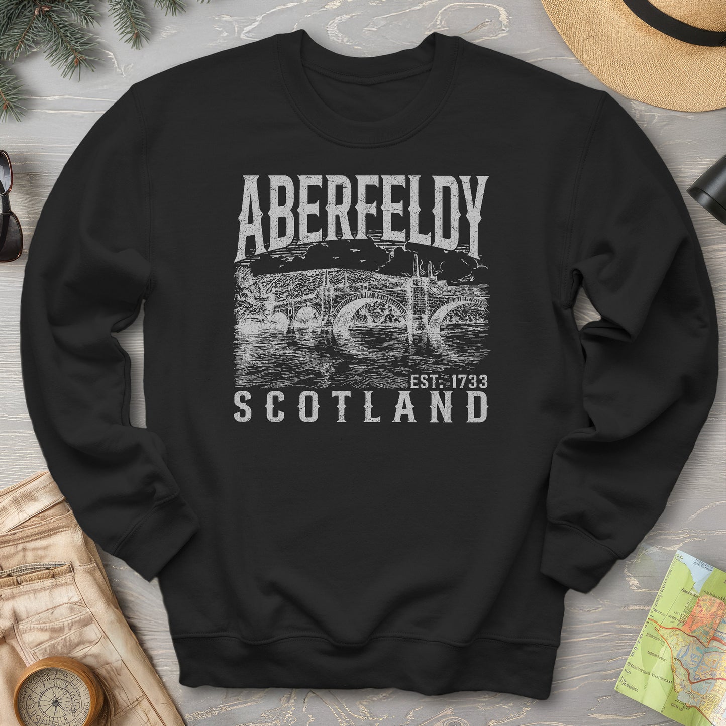 Aberfeldy Scotland Sketch Sweatshirt