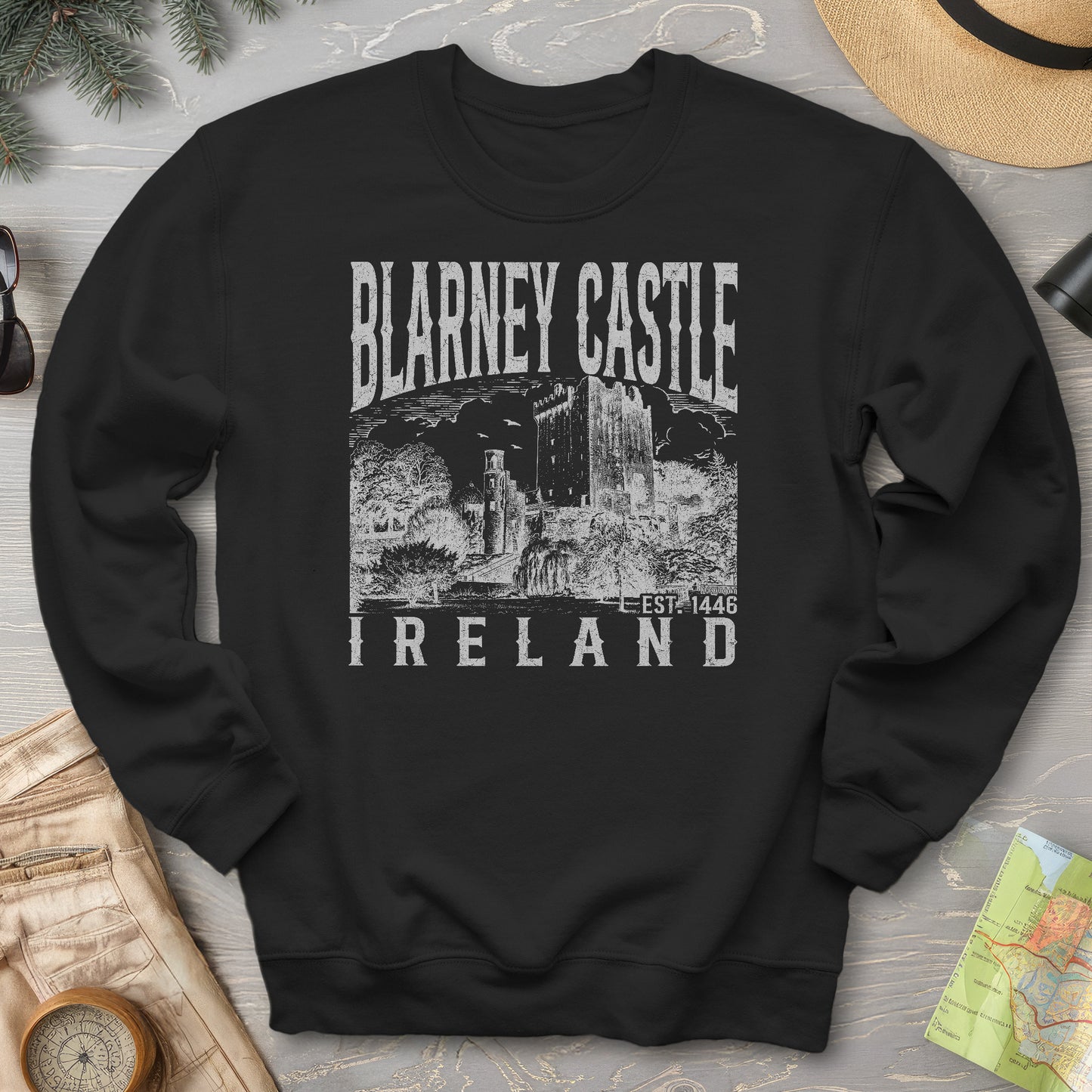 Blarney Castle Ireland Sketch Sweatshirt