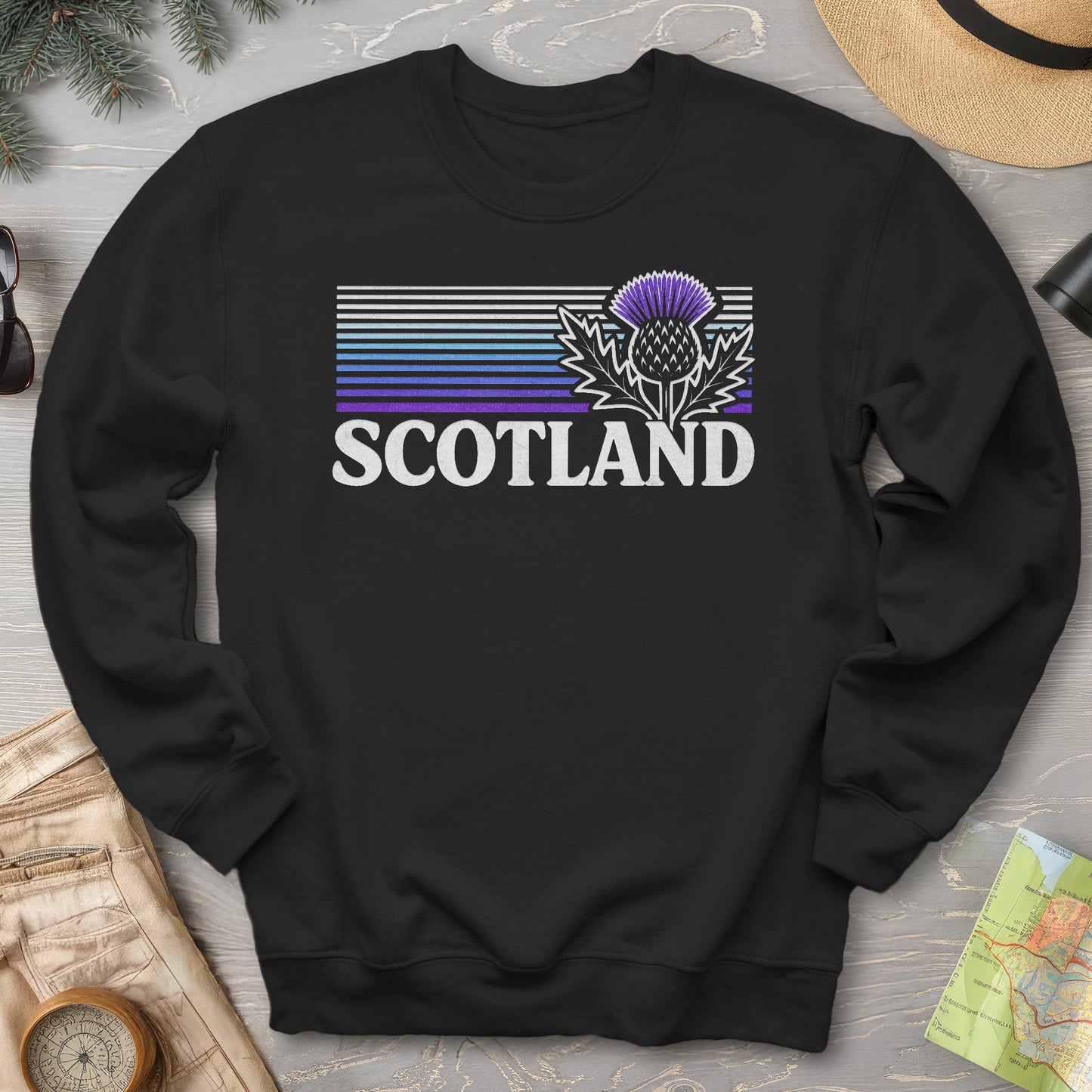 Scotland Retro Thistle Sweatshirt