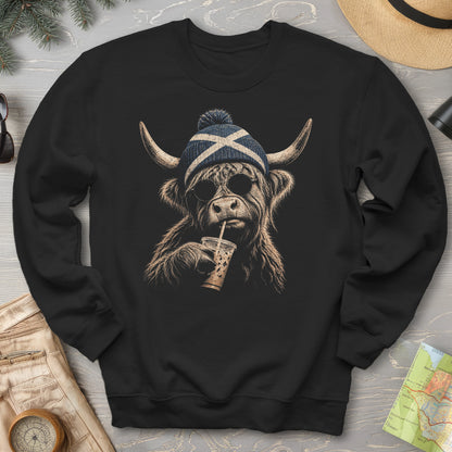 Highland Cow Beanie Sweatshirt