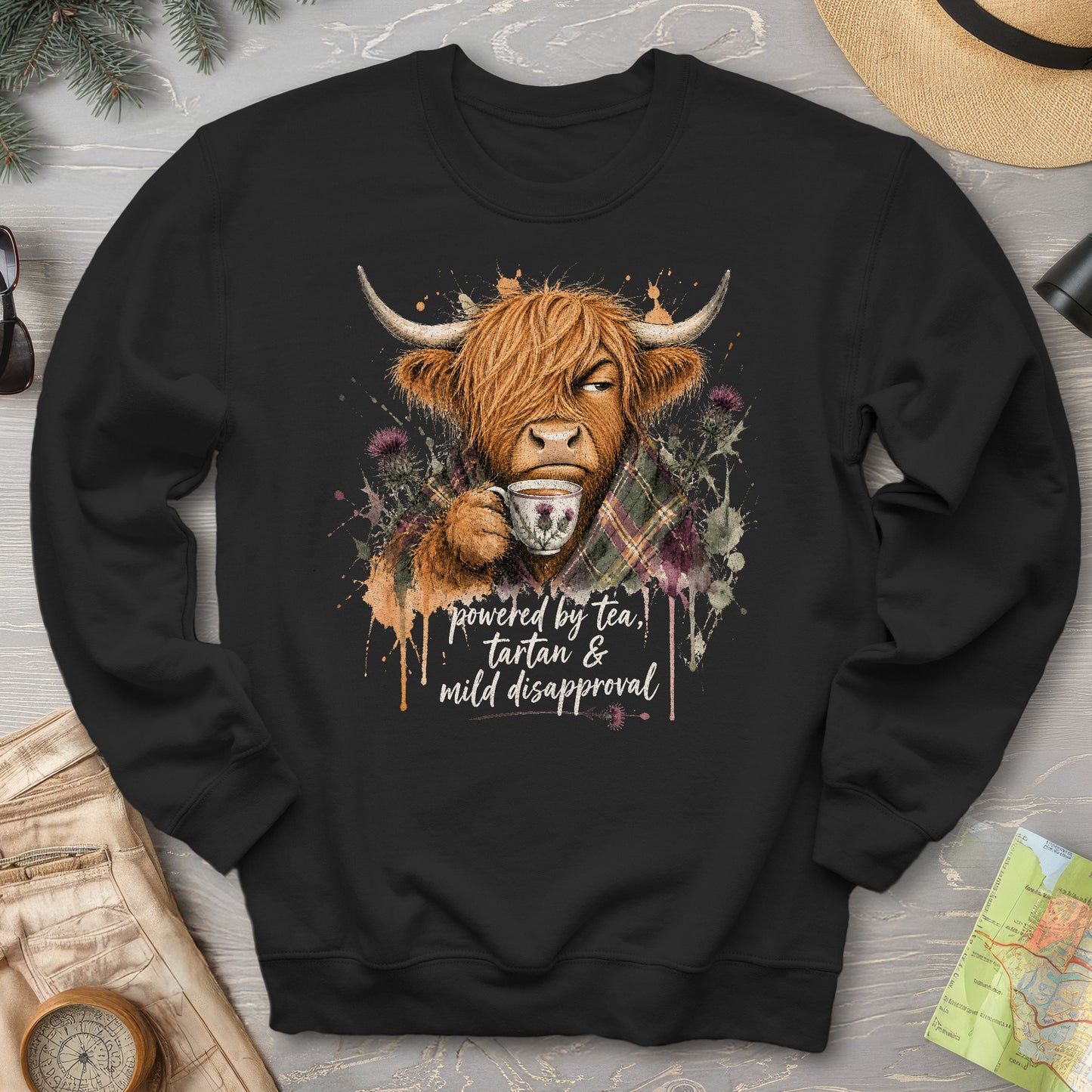 Mild Disapproval Tartan Sweatshirt