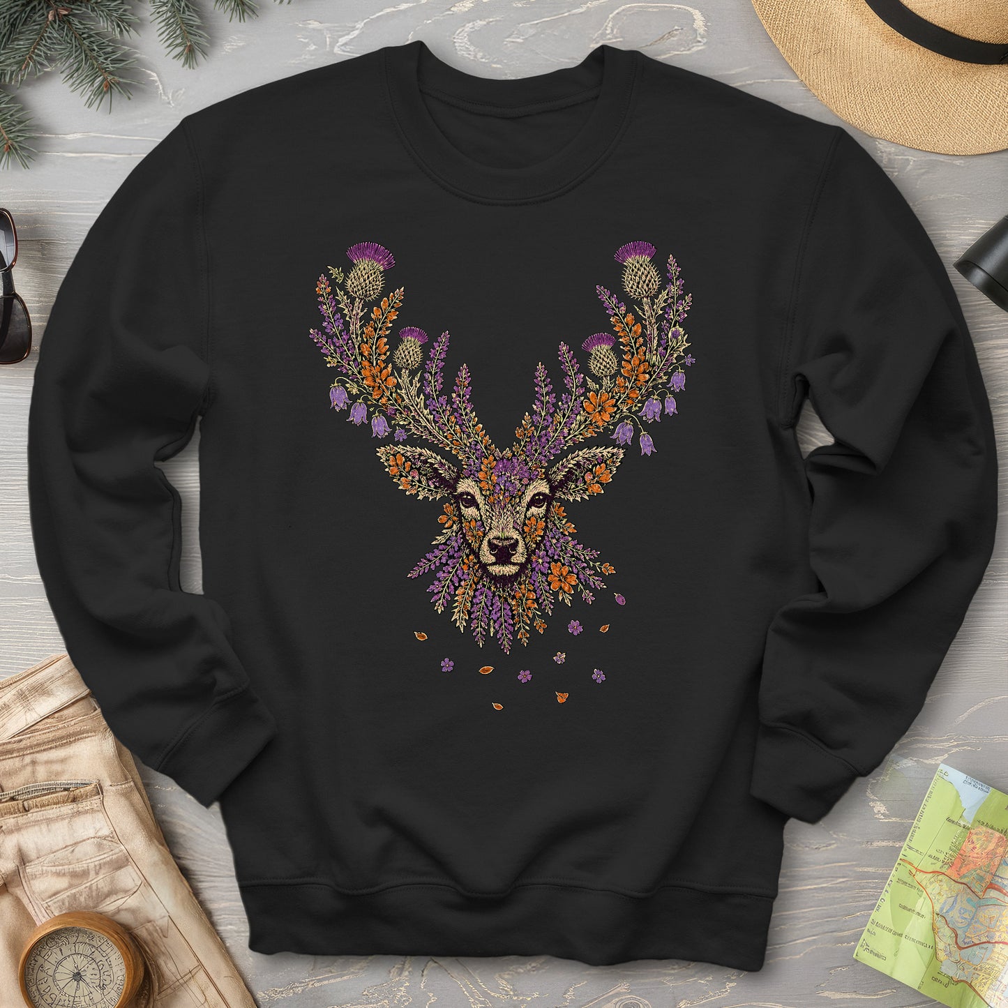 Floral Stag Sweatshirt