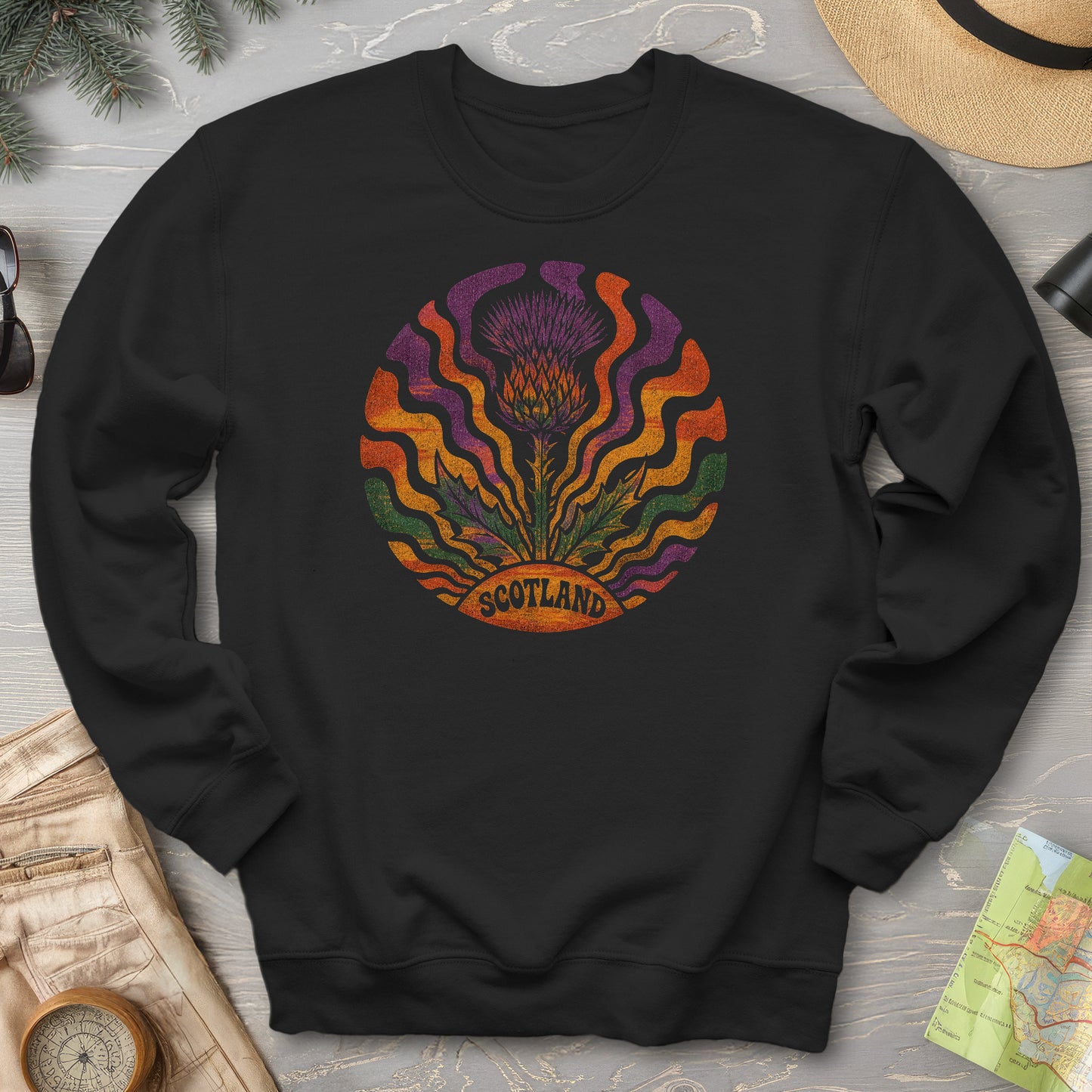 Groovy Scotland Thistle Sweatshirt
