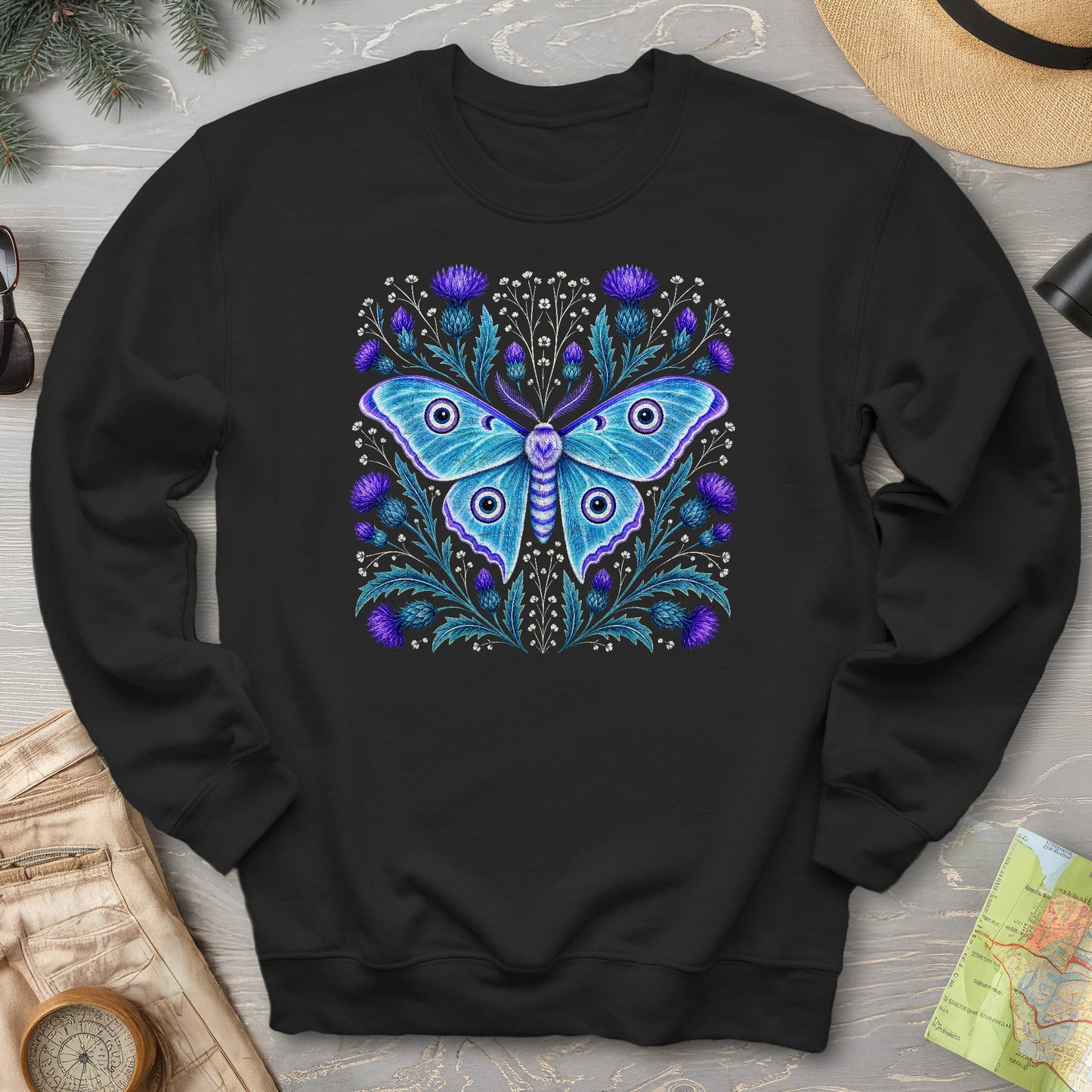 Emperor Moth Thistle Sweatshirt