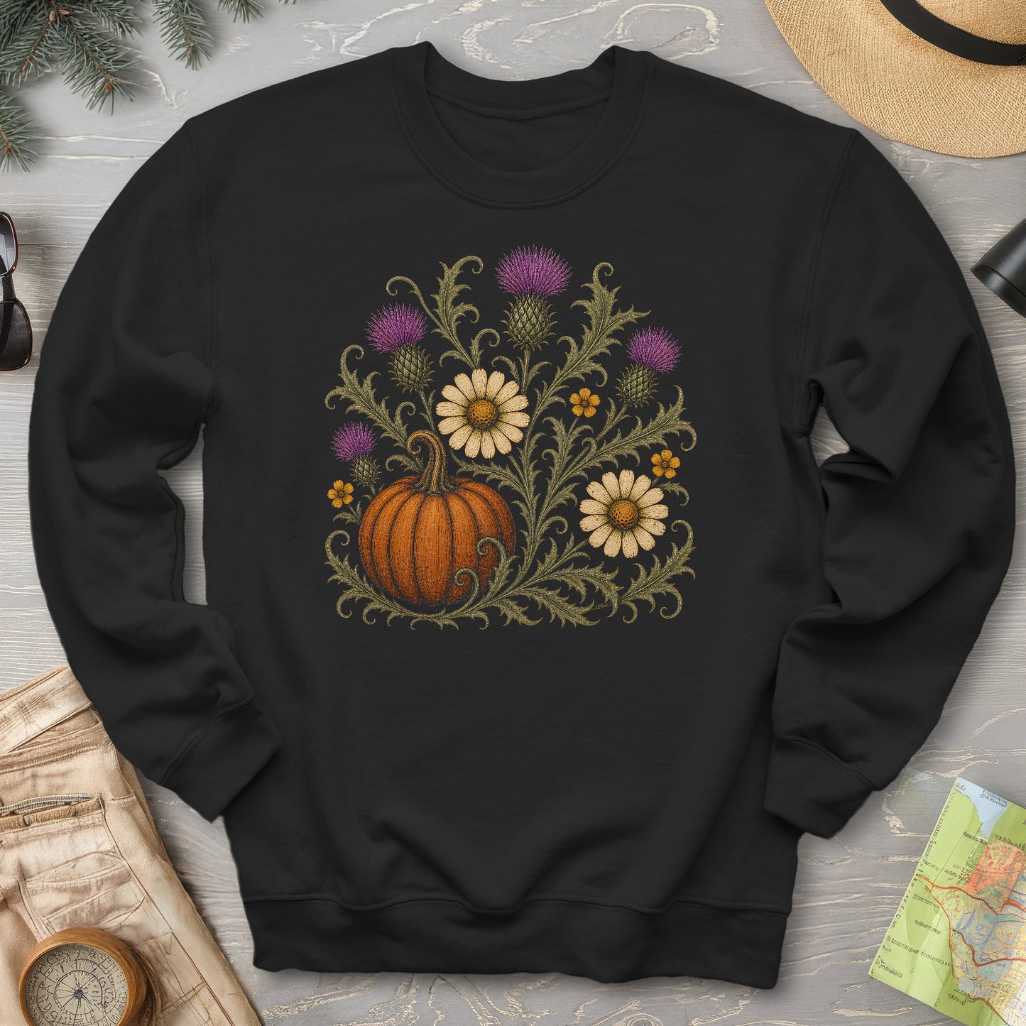 Pumpkin Thistles Sweatshirt