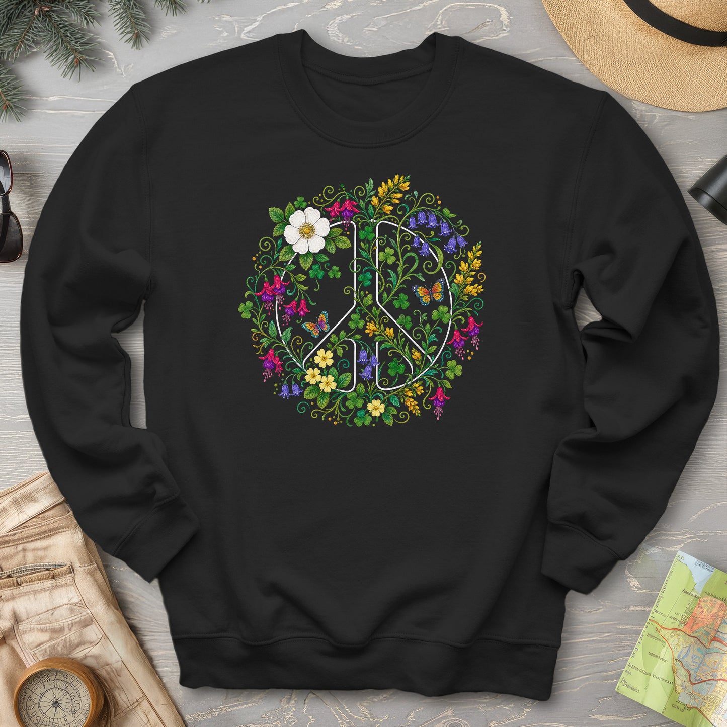 Floral Irish Peace Sweatshirt