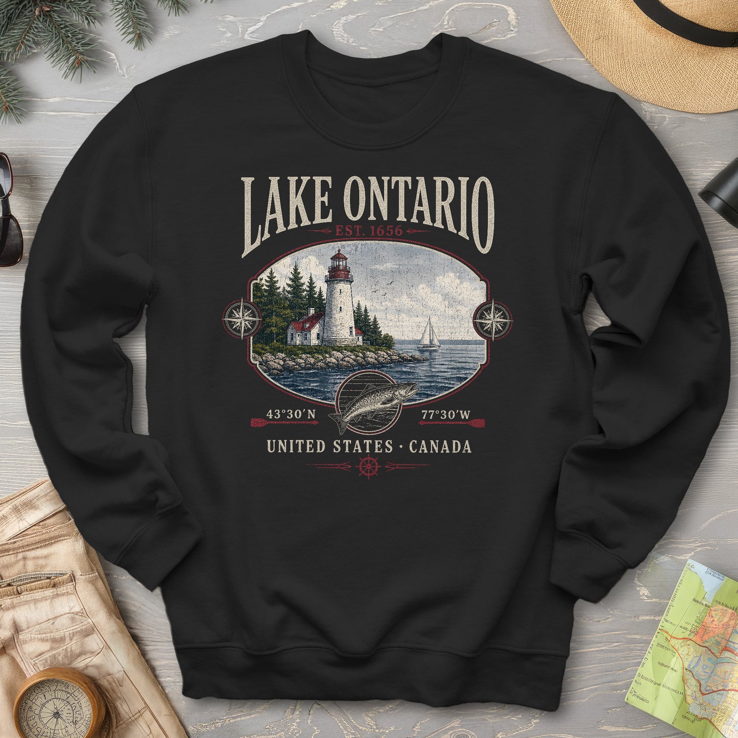 Lake Ontario Retro 90's Sweatshirt