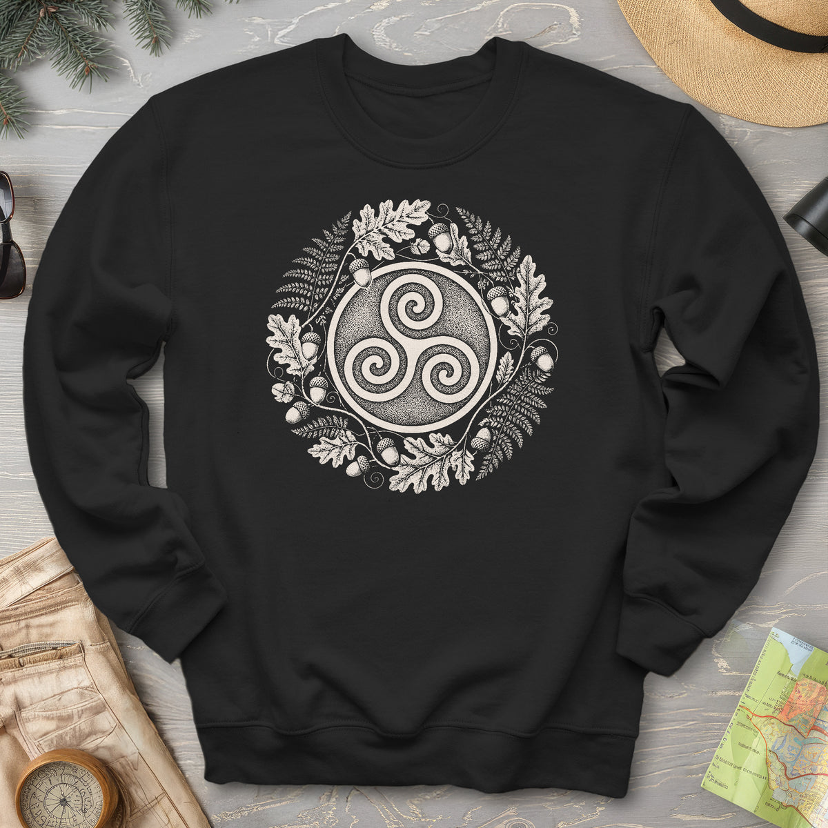 Autumn Triskele Wreath Sweatshirt