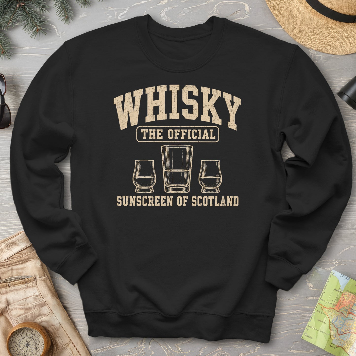 Whisky Scottish Sunscreen Sweatshirt