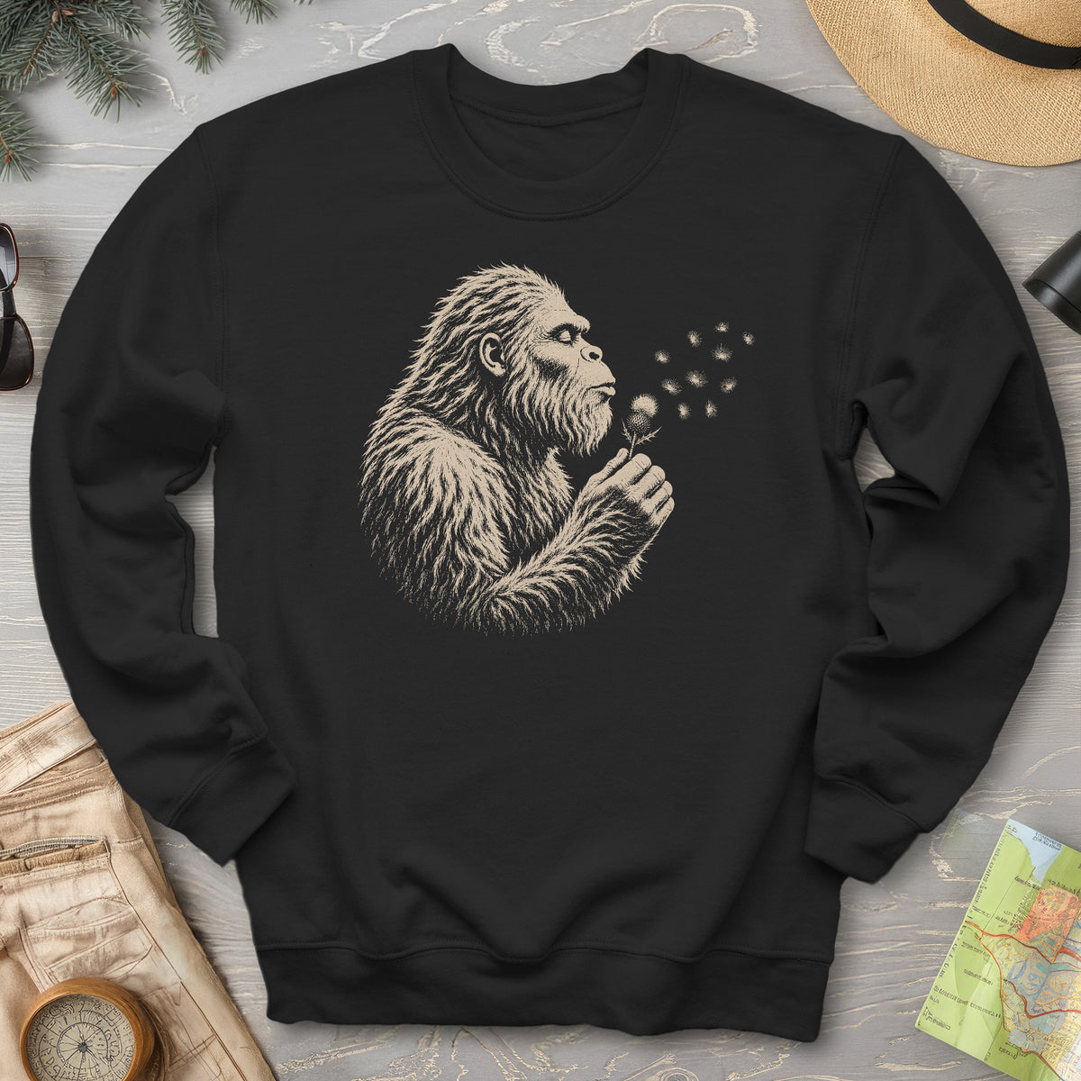 Bigfoot Blowing Thistle Sweatshirt