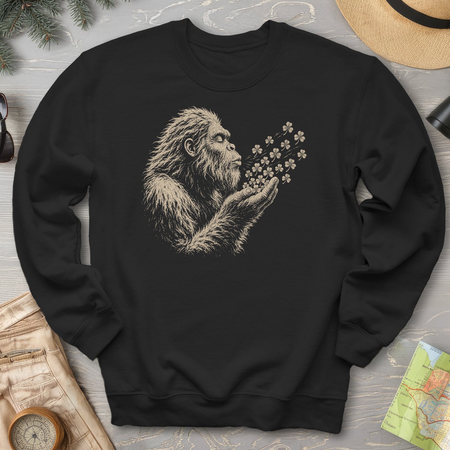 Bigfoot Shamrocks Sweatshirt