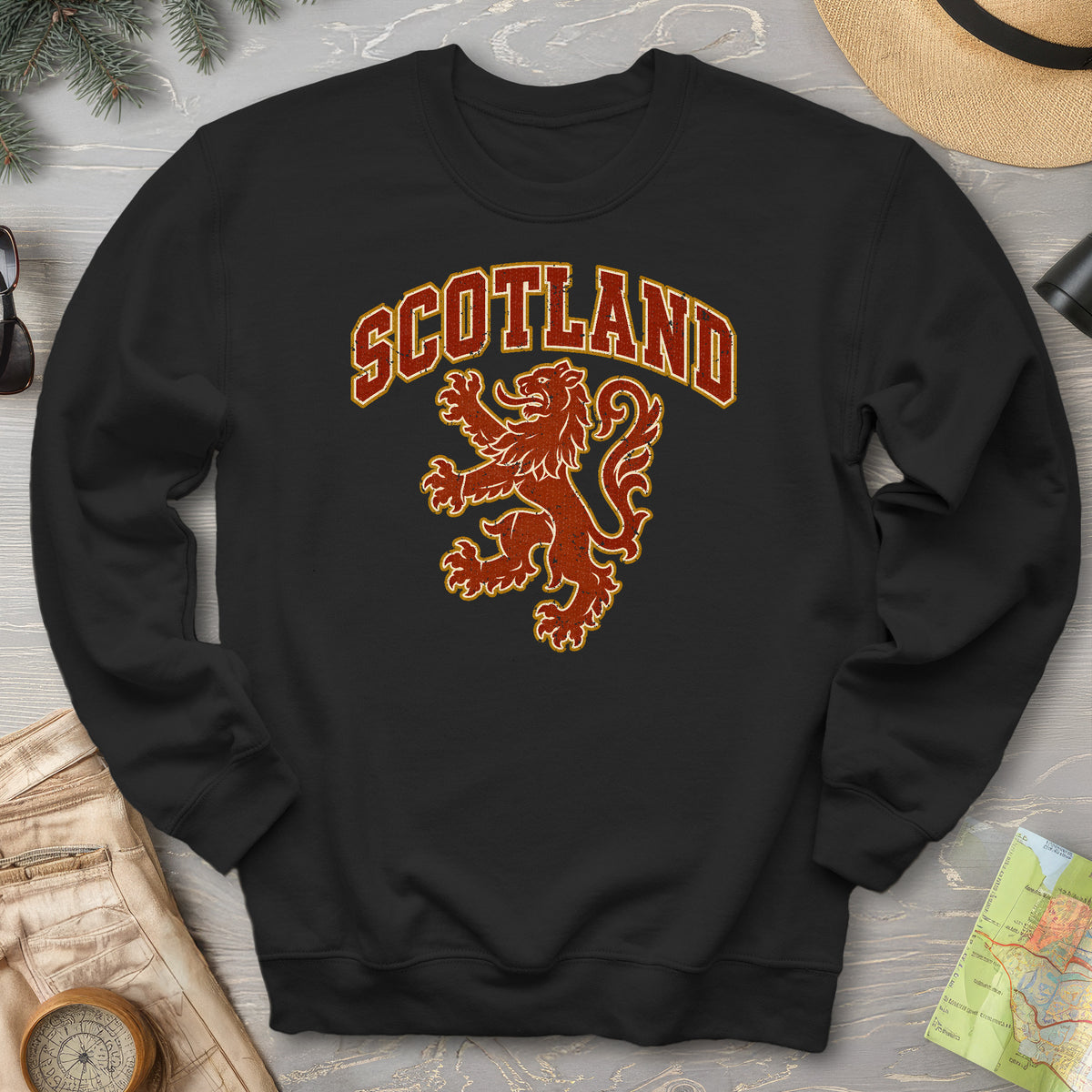 Red Vintage Rampant Lion Sweatshirt