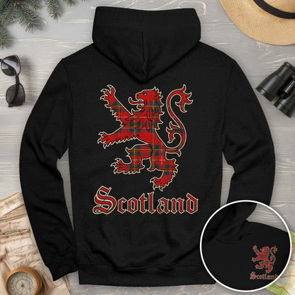 Scotland Tartan Lion Front/Back Print Hoodie